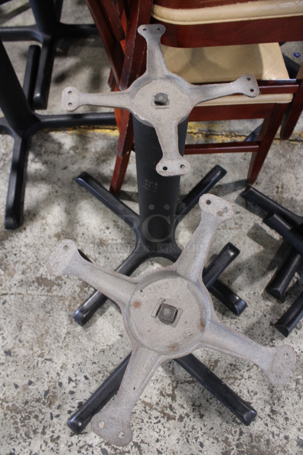 2 Black Metal Table Bases. 30x30x28. 2 Times Your Bid! - Image 4 of 4