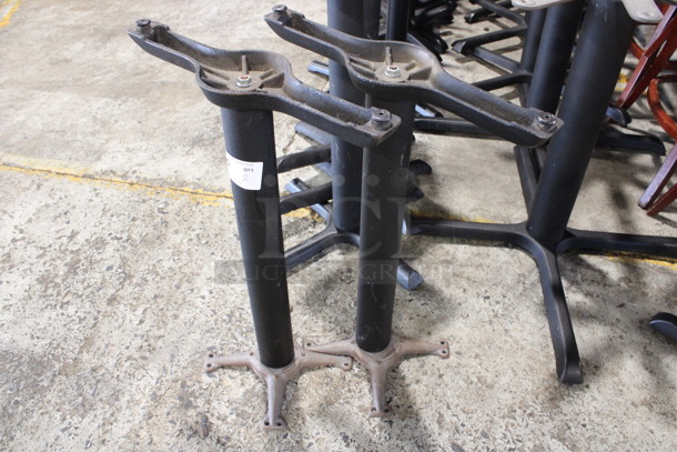 2 Black Metal Straight Leg Table Bases. 20x6x28. 2 Times Your Bid! - Image 3 of 5