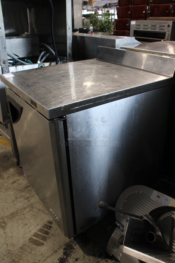 Turbo Air Model TWF-28SD-N Stainless Steel Commercial Single Door Work Top Freezer w/ Back Splash on Commercial Casters. 115 Volts, 1 Phase. 27.5x30x39. Tested and Working! - Image 5 of 6