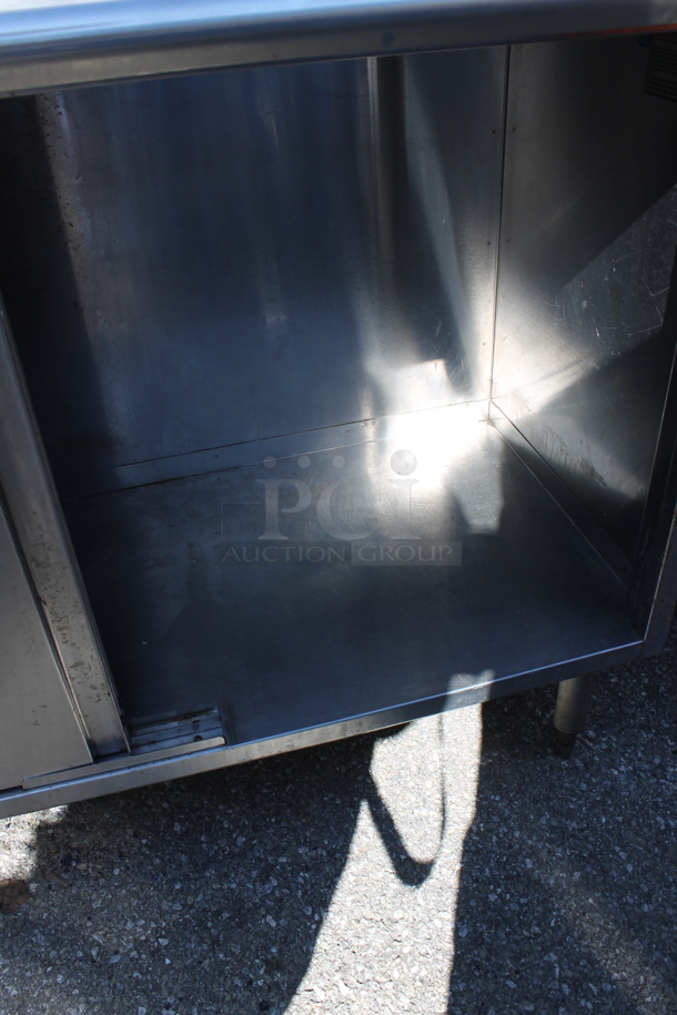 Stainless Steel Table w/ Back Splash and 2 Doors. - Image 5 of 5