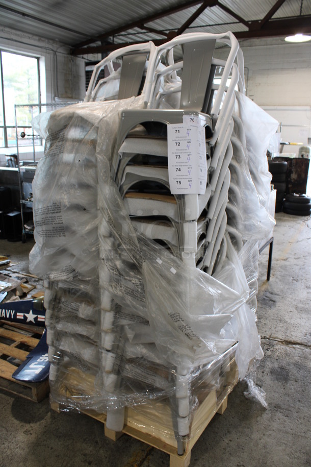 4 BRAND NEW! Silver Metal Tolix Dining Chairs. Stock Picture - Cosmetic Condition May Vary. 17x18x34. 4 Times Your Bid! - Image 3 of 3