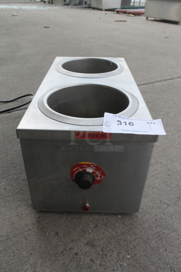 Nemco 6120-SUB Stainless Steel Commercial Countertop 2 Well Food Warmer. 120 Volts, 1 Phase. Tested and Working! - Image 1 of 5