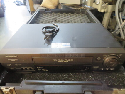 One Panasonic VCR. 