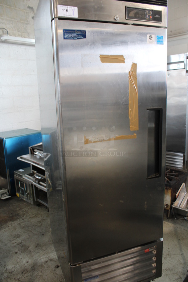 Turbo Air Model TSR-23SD-N6-L Stainless Steel Commercial Single Door Reach In Cooler w/ Poly Coated Racks on Commercial Casters. 115 Volts, 1 Phase. 27x30.5x83.5. Tested and Working! - Image 6 of 6
