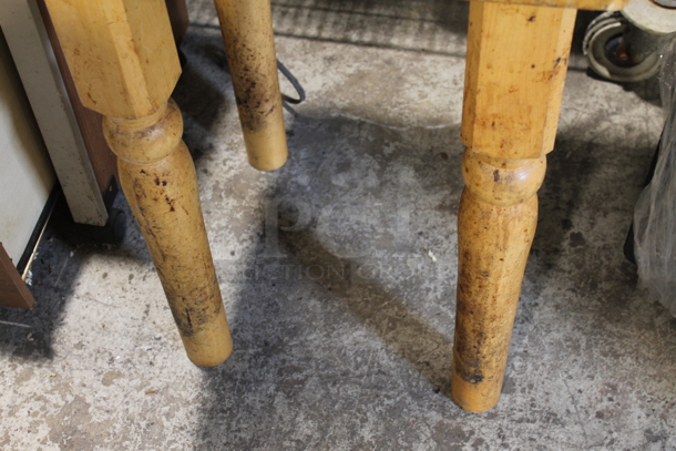Wooden Butcher Block Table. - Image 3 of 3