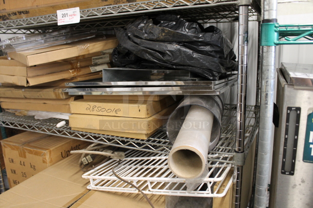 ALL ONE MONEY! Metro Lot of Various BRAND NEW SCRATCH AND DENT! Items Including Winco Hostess Sign, A Frame Sidewalk Sign and Metal Pieces! Shelving Unit Is Not Included. - Image 7 of 12