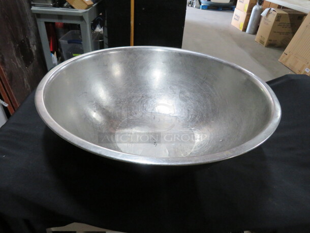 One 19 Inch Stainless Steel Bowl.