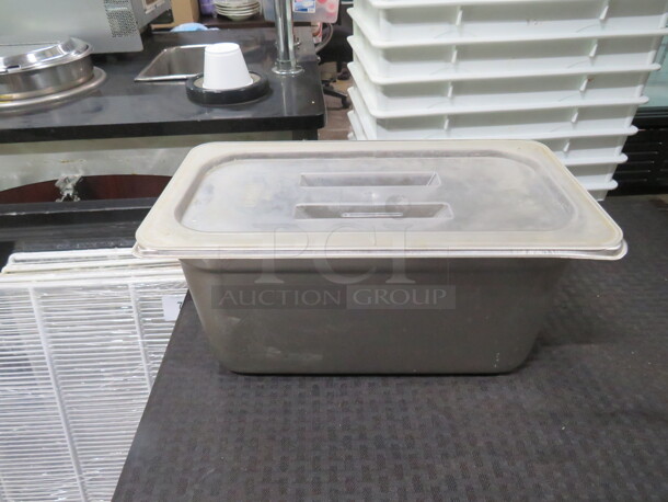 One 1/3 Size 6 Inch Deep Hotel Pan With Poly Lid. - Image 1 of 1