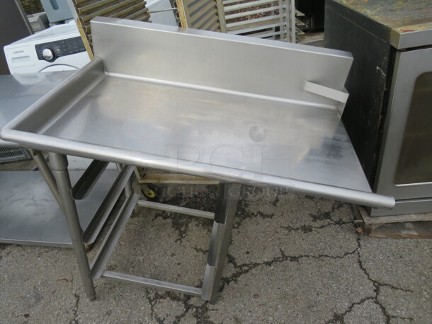 One Stainless Steel Clean Side Dish Table. 42X29X44