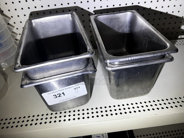 Mixed Lot, Stainless Shallow Drop In Pans, No Lids. QTY 4, Your Bid X 4 - Image 2 of 2