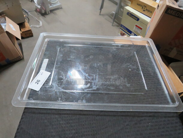 One Clear Cambro Food Storage Lid. Model# 1826CC