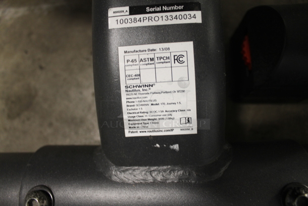 Schwinn Stationary Bike Model 170. 115 Volts, 1 Phase.  - Image 5 of 5