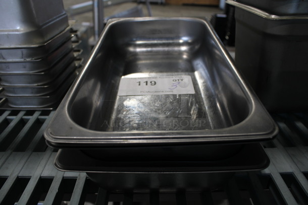 3 Stainless Steel 1/3 Size Drop In Bins. 1/3x2. 3 Times Your Bid!