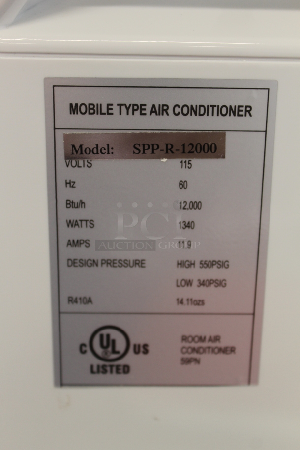 BRAND NEW SCRATCH AND DENT! Smart SPP-R-12000 12,000 BTU Portable Air Conditioner Dehumidifier. 115 Volts, 1 Phase. Tested and Working! - Image 6 of 7