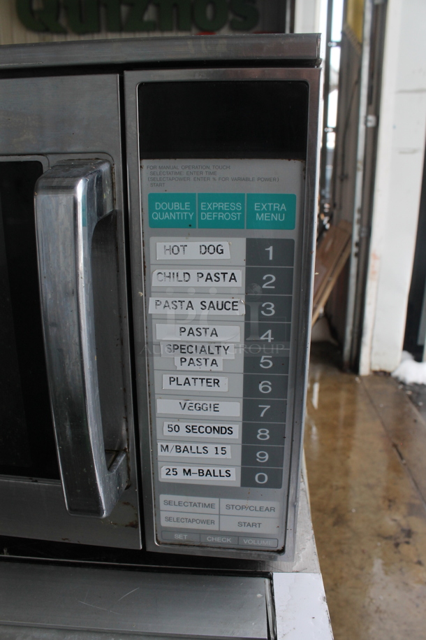 Sharp R-22FT Stainless Steel Countertop Microwave Oven. 120 Volts, 1 Phase.  - Image 2 of 3