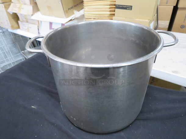 One Stainless Steel Stock Pot. 11X9