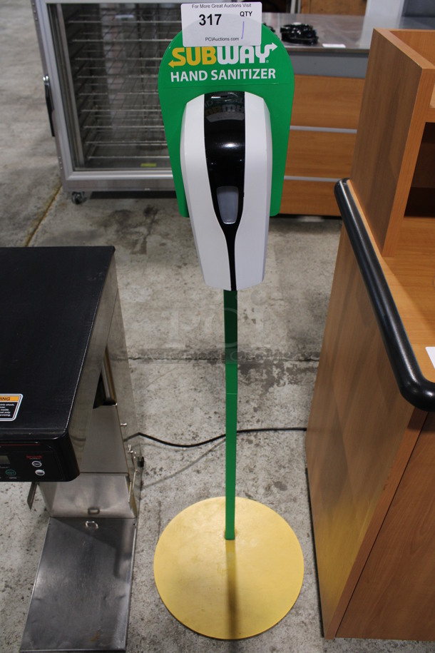 Floor Style Hand Sanitizer Dispenser on Stand. 16x16x51