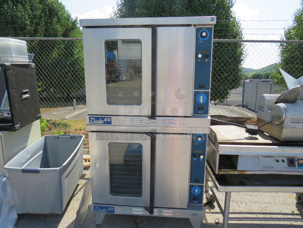 One Duke 6/13 Natural Gas Convection Oven With 13 Racks. 2XBID. 2 Ovens Make 1 Double Stack Unit. You Will Receive 1 Double Stack. 