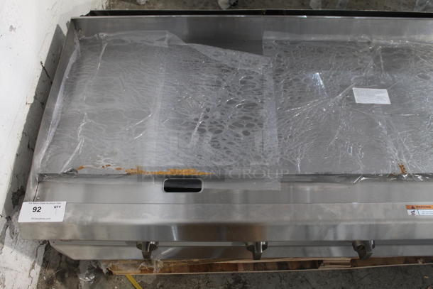 BRAND NEW SCRATCH AND DENT! 2023 Cooking Performance Group CPG 351GTCPG72NL Stainless Steel Commercial Countertop Natural Gas Powered Flat Top Griddle w/ Thermostatic Controls. 180,000 BTU. - Image 2 of 6