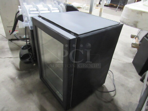 One Counter Top Vestfrost Red Bull Glass Door Cooler With 2 Racks, And Black Padded Cover. Model# VC206484016. 115 Volt. CLEAN!!!! - Image 3 of 4