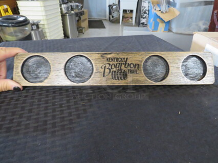 NEW Kentucky Bourbon Trail 4 Hole Wooden Flight Paddle. 6XBID