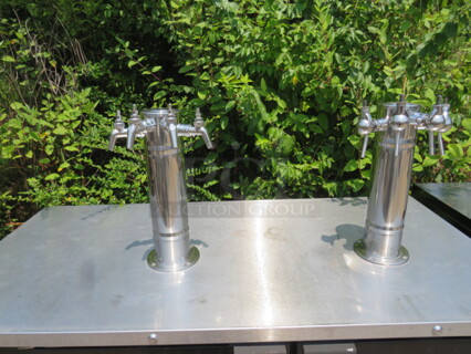 One WORKING 2 Door Micromatic Kegorator With 2 Towers And 8 Taps. Model# MDD-58W. 115 Volt. 59.5X28X56. $6099.00.