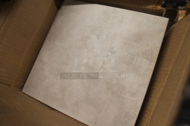 Gray Metal 6 Tier Shelving Unit w/ Contents Including Tiles and Metal Tins. BUYER MUST REMOVE. - Image 3 of 7