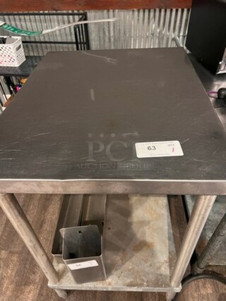 Stainless Steel Prep Table
30"x24"