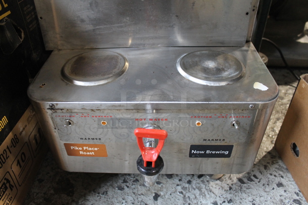 Grindmaster P-400 Stainless Steel Commercial Countertop Coffee Machine w/ Hot Water Dispenser and 2 Metal Brew Baskets. 240 Volts, 1 Phase. - Image 5 of 10