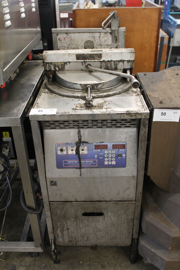 Broaster 1800 Stainless Steel Commercial Floor Style Electric Powered Pressure Fryer. 230-460 Volts, 3 Phase.