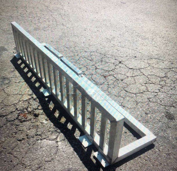 One Aluminum Wall Mount Dunnage Shelf With Utensil Holder Slots. 60X12X14