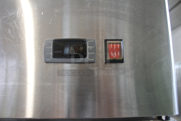 2014 Atosa MBF8004 Stainless Steel Commercial Single Door Reach In Cooler w/ Poly Coated Racks on Commercial Casters. 115 Volts, 1 Phase. Tested and Working! - Image 4 of 10