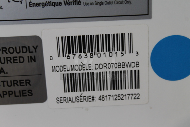 BRAND NEW SCRATCH AND DENT! Danby Premiere DDR070BBWDB 70 Pint Energy Star Direct Drain Dehumidifier. 115 Volts, 1 Phase. Tested and Working! - Image 6 of 7