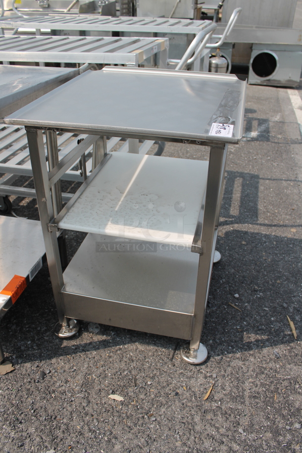 BRAND NEW! Stainless Steel Commercial Meat Slicer Table w/ 2 Under Shelf. - Image 2 of 2