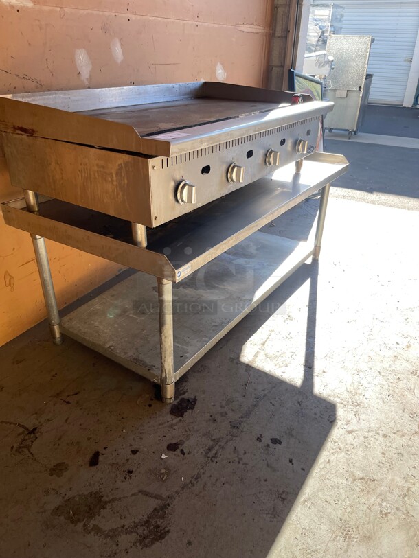 Clean! Commercial Heavy Duty Stainless Steel 60 inch Equipment Stand NSF Great For Any Grill Burner or Griddle  - Image 7 of 10