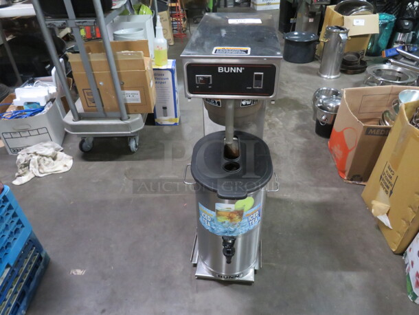 One Bunn Tea Brewer With Filter Basket And Satellite, With Lid. Model# TU3Q. 120 Volt. - Image 1 of 2