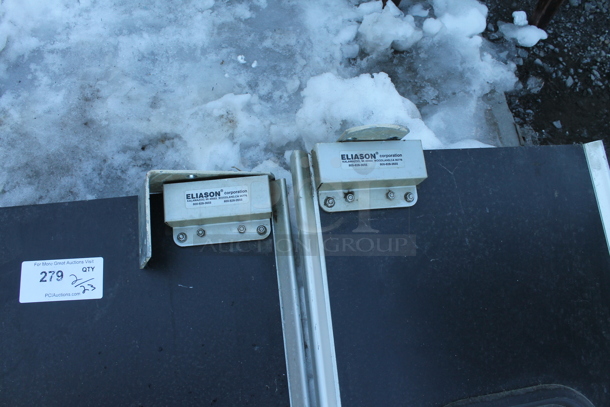 2 Eliason Metal Commercial Swinging Kitchen Doors w/ Hardware. 2 Times Your Bid! - Image 3 of 4