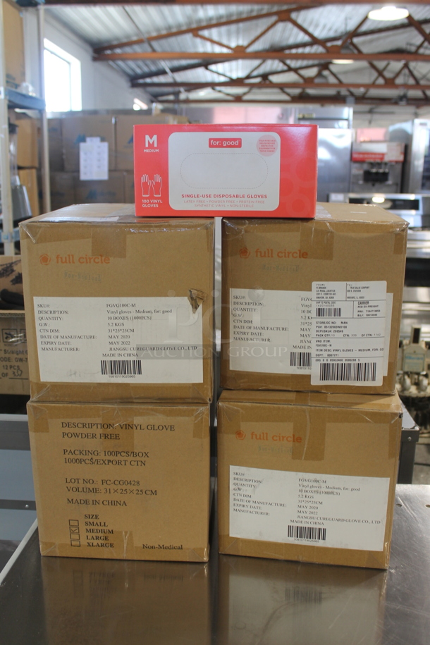 4 BRAND NEW! Cases of 10 Boxes of Medium Single Use Disposable Gloves. 4 Times Your Bid! - Image 2 of 4
