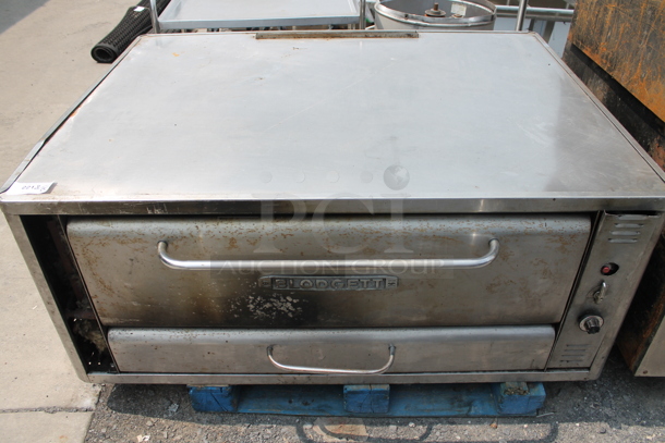Blodgett Stainless Steel Commercial Natural Gas Powered Single Deck Pizza Oven. - Image 1 of 6