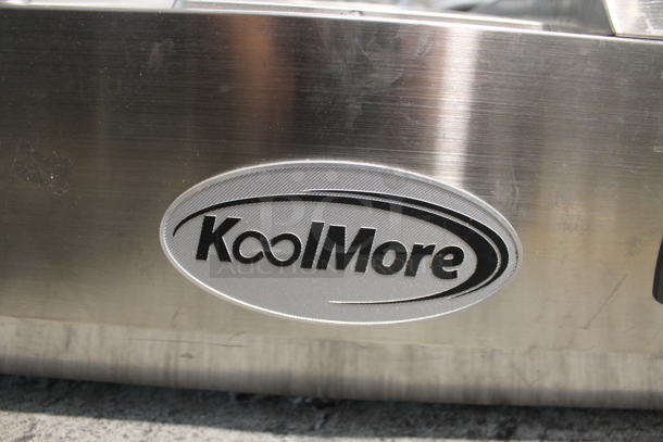 BRAND NEW SCRATCH AND DENT! KoolMore SCDC-3P-SSL Stainless Steel Commercial Countertop Refrigerated Rail w/ 3 Drop In Bins. 115 Volts, 1 Phase. Tested and Does Not Power On - Image 2 of 11