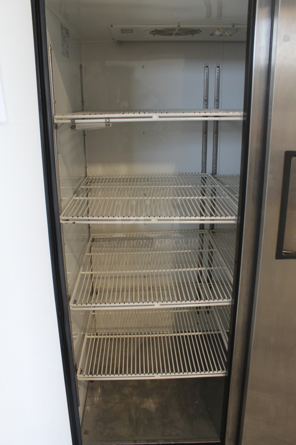 2015 True TG2R-2S ENERGY STAR Stainless Steel Commercial 2 Door Reach In Cooler w/ Poly Coated Racks on Commercial Casters. 115 Volts, 1 Phase. Tested and Working! - Image 6 of 10