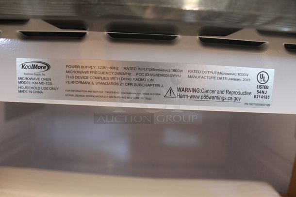 BRAND NEW SCRATCH AND DENT! 2023 KoolMore KM-MD-1SS Stainless Steel Commercial Microwave Oven Drawer. 120 Volts, 1 Phase. Tested and Working! - Image 6 of 8