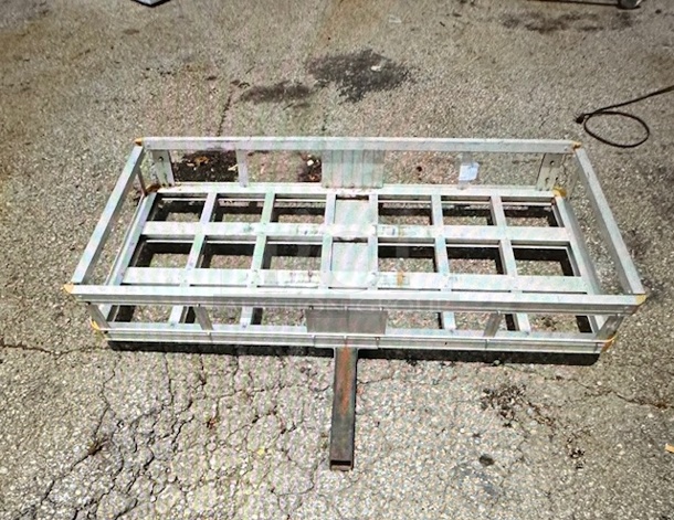 One Aluminum Tow Carrier. Cracked. See Pics. 49X24X9.5 - Image 1 of 2