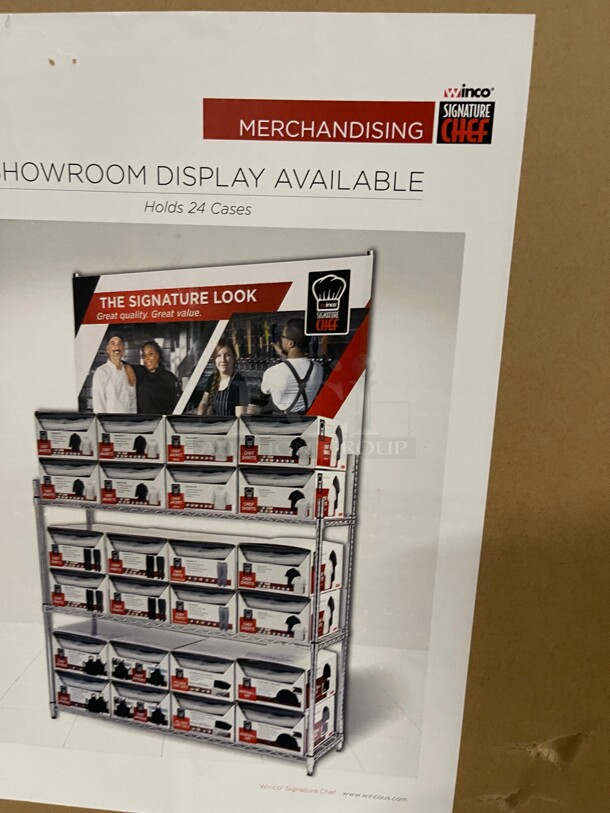 New In A Box! Winco 3-Tier Wire Shelving Set Chrome Plated 18x54x86 inch NSF  - Image 4 of 5