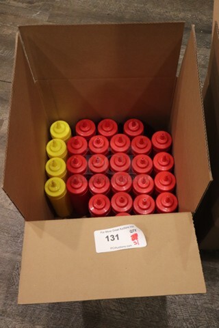 Ketchup/Mustard Bottles Condiment Squeeze Bottles.
Qty 31
Your Bid x 31
