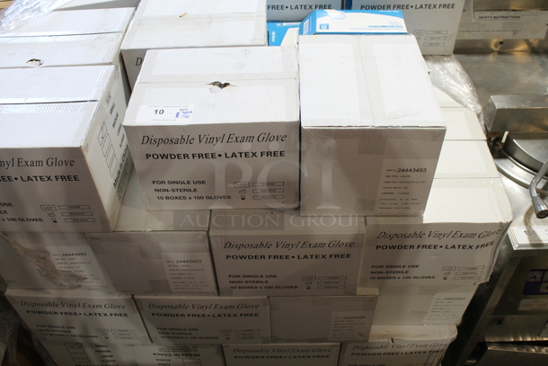 PALLET LOT of 56 Boxes of 10 BRAND NEW! Disposable Vinyl Exam Gloves. Small. 56 Times Your Bid! - Image 2 of 5