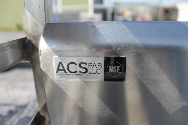 BRAND NEW! ACS FAB LLC Stainless Steel Commercial Table w/ Back Splash and Under Shelf. - Image 5 of 5