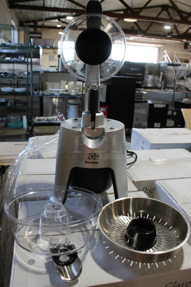 3 BRAND NEW IN BOX! Eurolux ELCJ-1800S Stainless Steel Countertop Citrus Juicer. 3 Times Your Bid! - Image 3 of 7