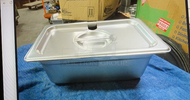 NEW 1/4 Size 4 Inch Deep Hotel Pan With Lid. 2XBID - Image 1 of 1