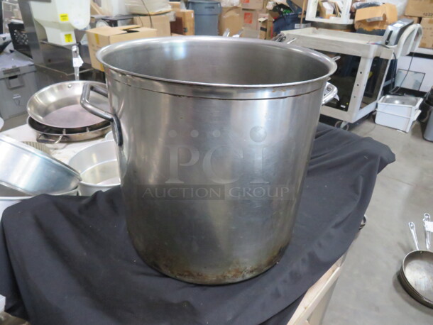One Stainless Steel Stock Pot. 14X14
